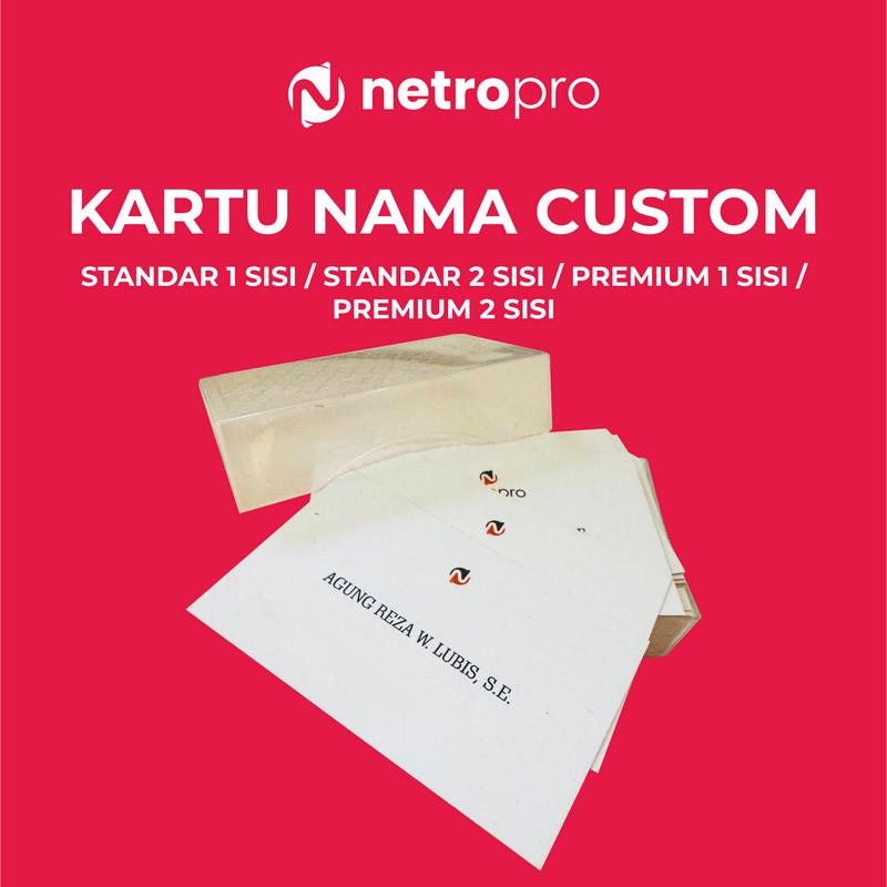 Kartu Nama Custom 1 & 2 Sisi - Standar dan Premium, 1 Box Isi 80 Lembar - Netro Productions - Cards 0