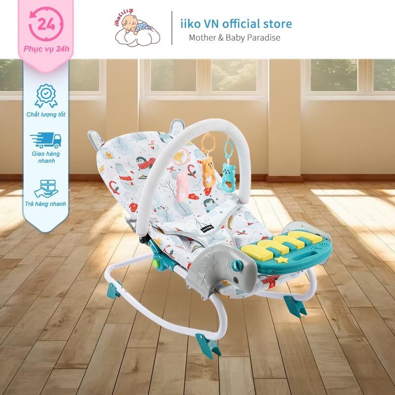 Ghế Bập Bênh Ghế Nằm Cho Bé Ghế Bập Bênh Đung Đưa Trẻ Em Có Thanh Đồ Chơi Và Đàn Phát Nhạc Voi