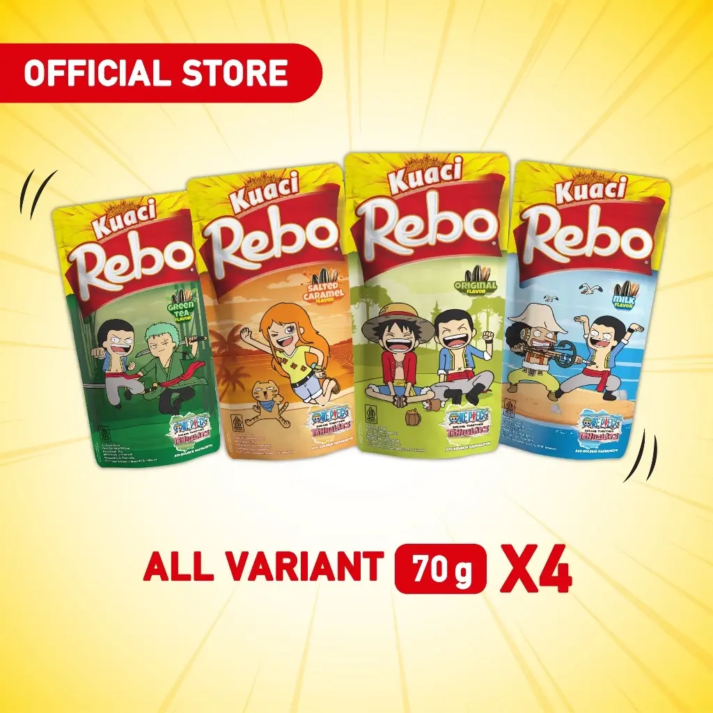 KUACI REBO 70gr RASA -Original -Salted Caramel -Green Tea -Milk