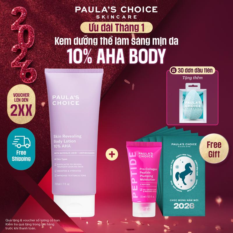  Kem dưỡng thể giúp làm sáng da chứa 10% AHA Paula's Choice Skin Revealing Body Lotion 10% AHA 210ml 5900 
