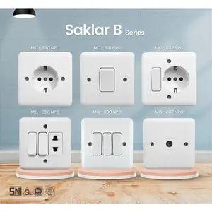 MORGEN Tipe MG-88 NPC " Saklar B Series " Stop Kontak, Saklar Engkel, Saklar Seri, Stop Engkel, Stop Seri, Outlet Antena TV IB TANAM