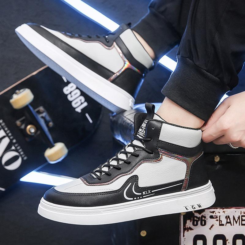Autumn and Winter 2023 Men's High top Board Shoes Air Force One Korean Fashion Student Casual Sneakers AJ Fashion Men's Shoes 3