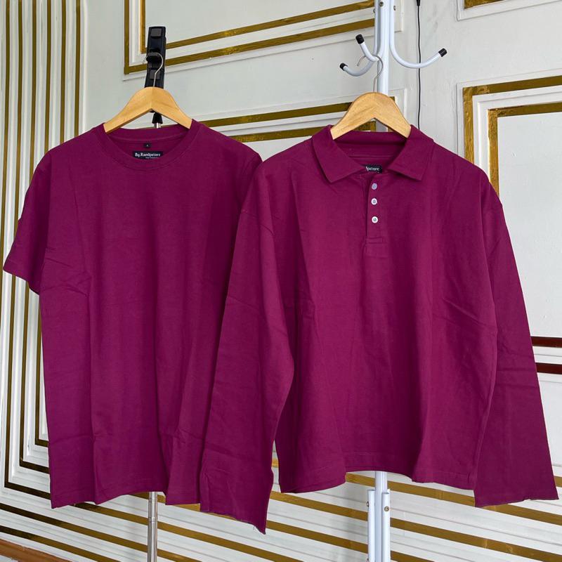 Jessi Polo Couple Polos Byrandp - Baju Pasangan Kaos Polos Batwing Cotton Combed 24s | Atasan wanita Lengan panjang 4