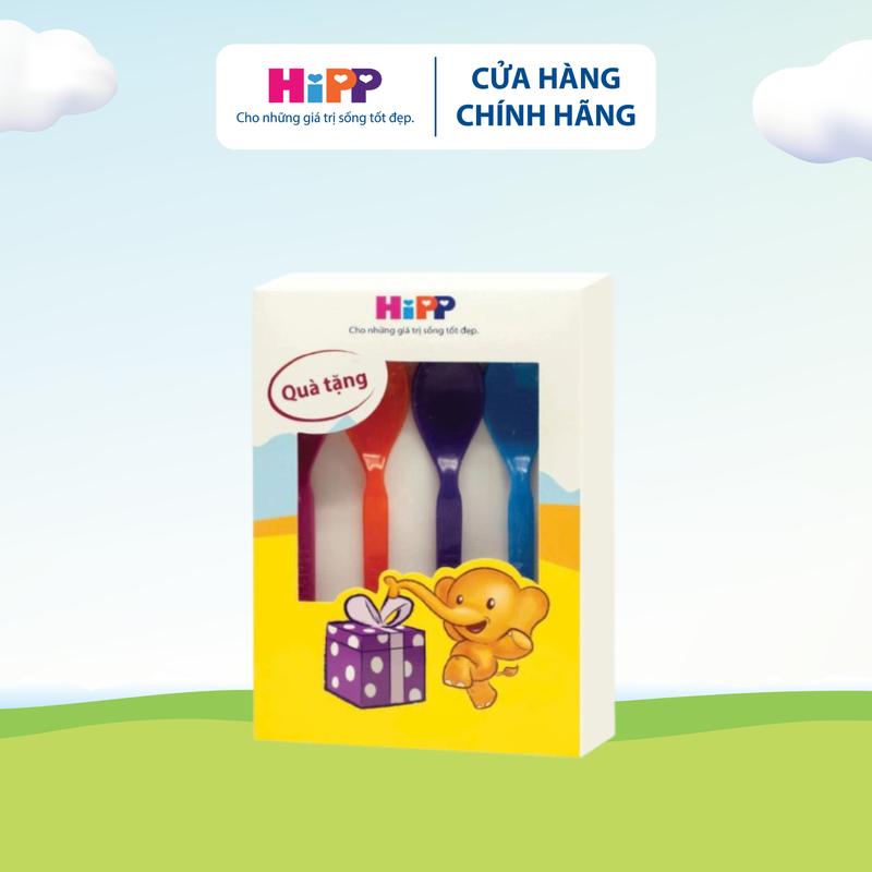 Bộ 4 Thìa Ăn Dặm Bằng Nhựa HiPP - Nhập Khẩu Đức (Màu Ngẫu Nhiên)