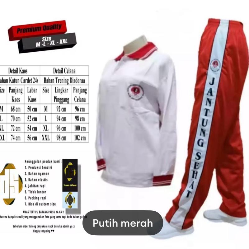 SETELAN KAOS SENAM JANTUNG SEHAT Baju Celana 2