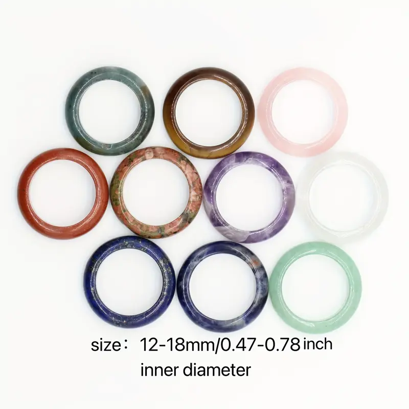 30pcs  mixed natural crystal rings, crystal gifts, jewelry, women's/men's rings 3