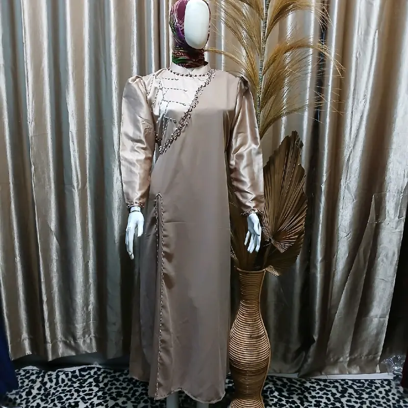 Clara Dress Payet Belah Samping Kondangan Bridesmaid Satin Roberto Cavalli Gaun Mewah Warna Burgundy Gamis Pesta Wanita 4