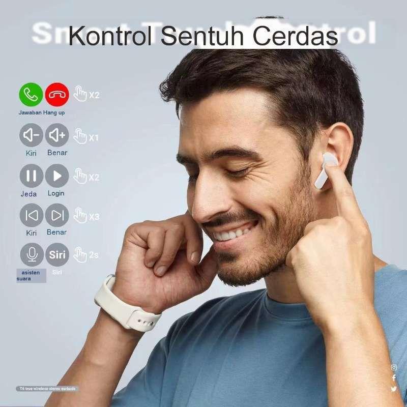 Headset Bluetooth TWS K3 Air31 Wireless Earphone Headphone dengan LED Display Transparan dan Hifi Sound Ponsel 7