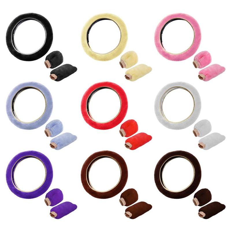 Product Introduction of Universal Warm Plush Car Steering Wheel Cover Gearshift Women Protector Soft Decoration Y4J5 37