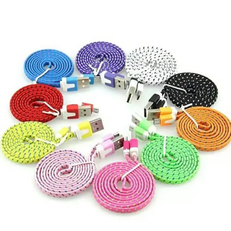 KABEL USB CHARGER ANDROID MICRO 3 METER MOTIF TALI SEPATU