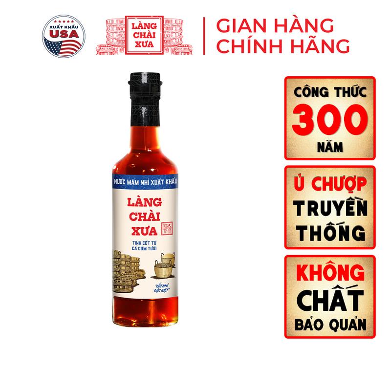 01 Chai Nước Mắm Nhỉ Làng Chài Xưa Xuất Khẩu Nhãn Xanh Chai Thủy Tinh 500ml Cốt Nhỉ Đặc Biệt Vị Dịu Nhẹ Nước Sốt Gia Vị
