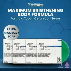 4 pcs Thipank Skin Body Soap Modern Brightening Skin Pria Niacinamide Memutihkan Mencerahkan skincare cowok organik pelembab Glowing care Serums Whitening
