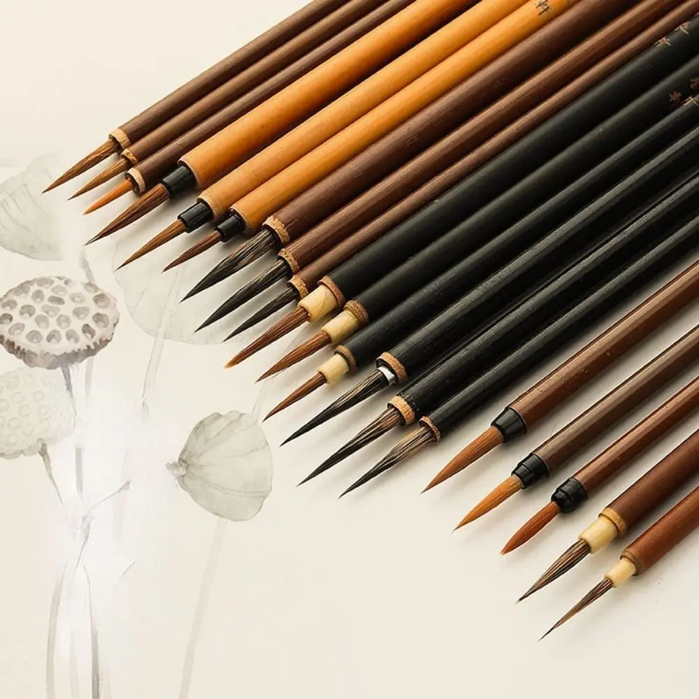 High Quality Artist Hemming Thin Calligraphy Brushes Chinese Brushes Crisperding Painting Pens