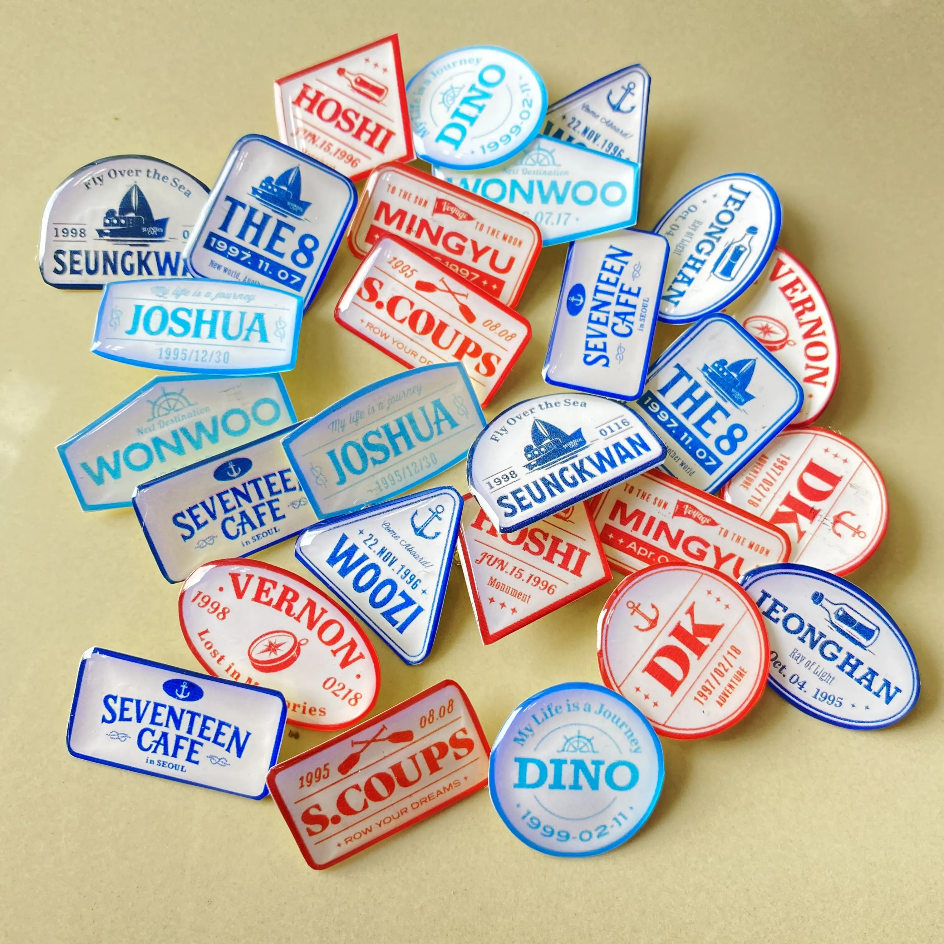 PIN SEVENTEEN CAFE BROS SEVENTEEN MEMBERS KPOP