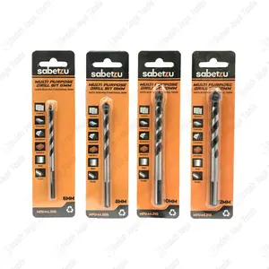 Sabetzu Multi Purpose Drill Bits 6 8 10 12 Mm - Mata Bor Granit Besi Kaca Kayu Beton Multifungsi