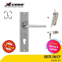 Gambar Plat Handle Set Accero 08175 Ukuran L - Silver handle  pintu dari evomab Kota Administrasi Jakarta Barat 1 Tokopedia