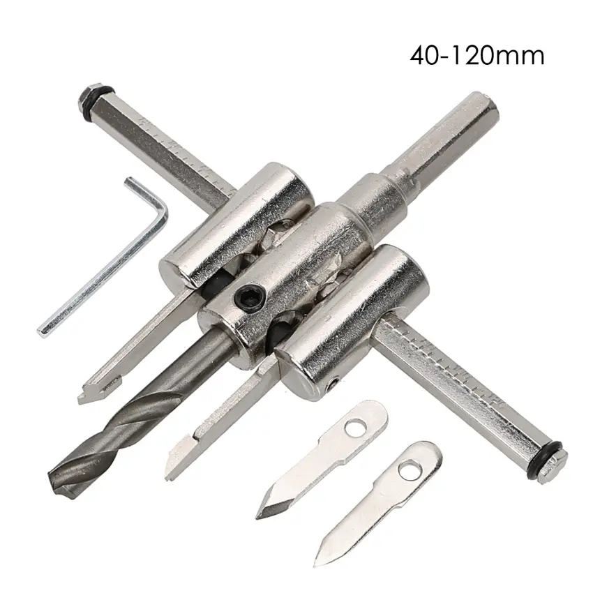 Aircraft type hole saw DIY adjustable drill hole saw