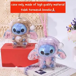 READY MINISO DISNEY STITCH EAT SOMETHING BEFORE SLEEP PROTECTIVE CASE VINYL PLUSH STITCH BLIND BOX DOLL BAG CHARM CASE ACRYLIC PELINDUNG PROTECTION BONEKA GANTUNGAN ANGEL STITCH GENZ STREET SERIES GEN Z MINISO OHSOME TOPTOY TOP TOY