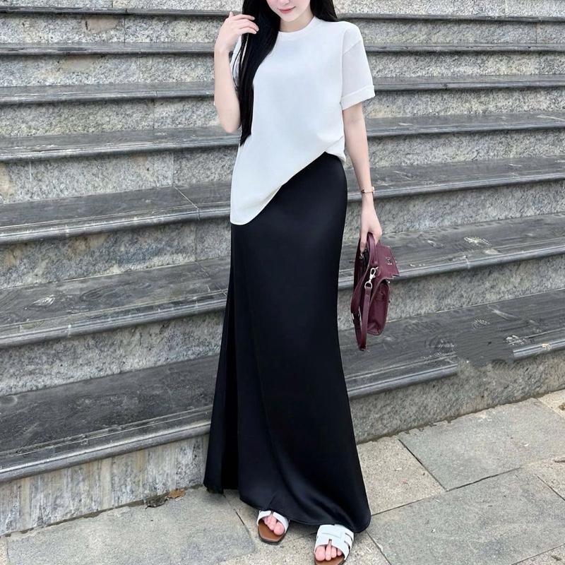 MỞ BÁN Chân Váy Thu Đông Dáng A Xoè Nhẹ Chất Thun Nỉ Cạp Chun mặc đi làm đi chơi đều xinh. Chân váy dáng dài cạp cao tôn dáng. size từ 38-68kg.