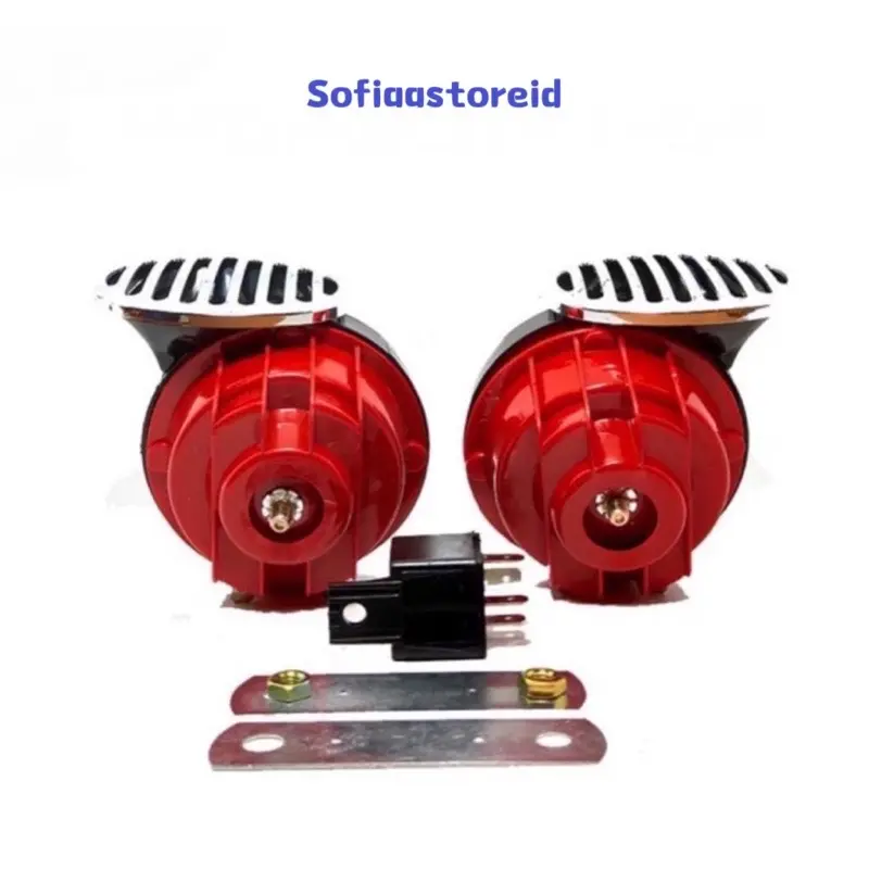 Klakson Motor dan Mobil 12 Volt Waterproof Anti Air ngebass plus Relay Variasi Aksesoris Motor Klakson Double 0