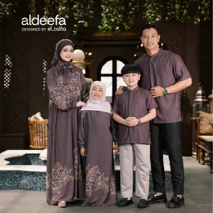 Aldeefa Aubrie Bloom Mahogany Set Hijab Sarimbit Lebaran 2026