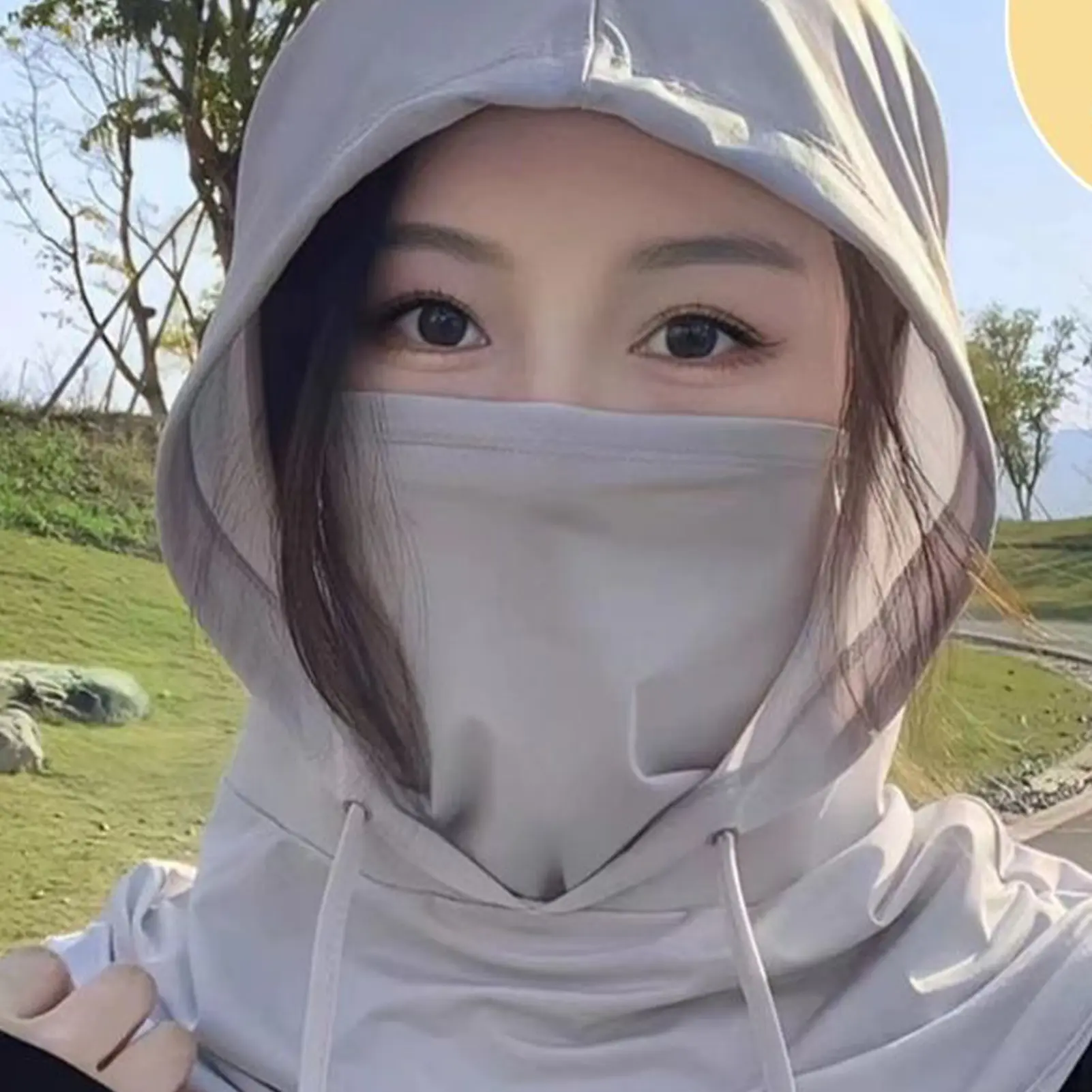 Khẩu trang balaclava làm mát cổ điển chống tia cực tím, mặt nạ toàn mặt lụa băng thoáng khí, để đi xe đạp, du lịch, thể thao ngoài trời