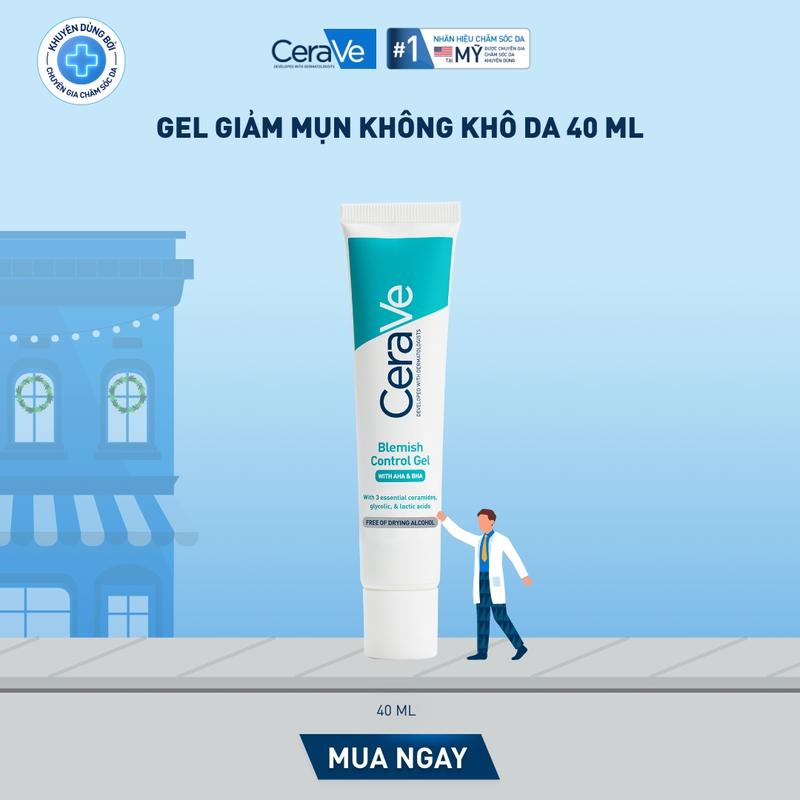 FlashSale Gel giảm mụn CeraVe Blemish Control giảm thâm mụn và cải thiện lỗ chân lông với AHA & BHA duy trì hàng rào bảo vệ da. DÙNG CHO DA MẶT_ Chăm sóc da_Skincare cho Nam & Nữ