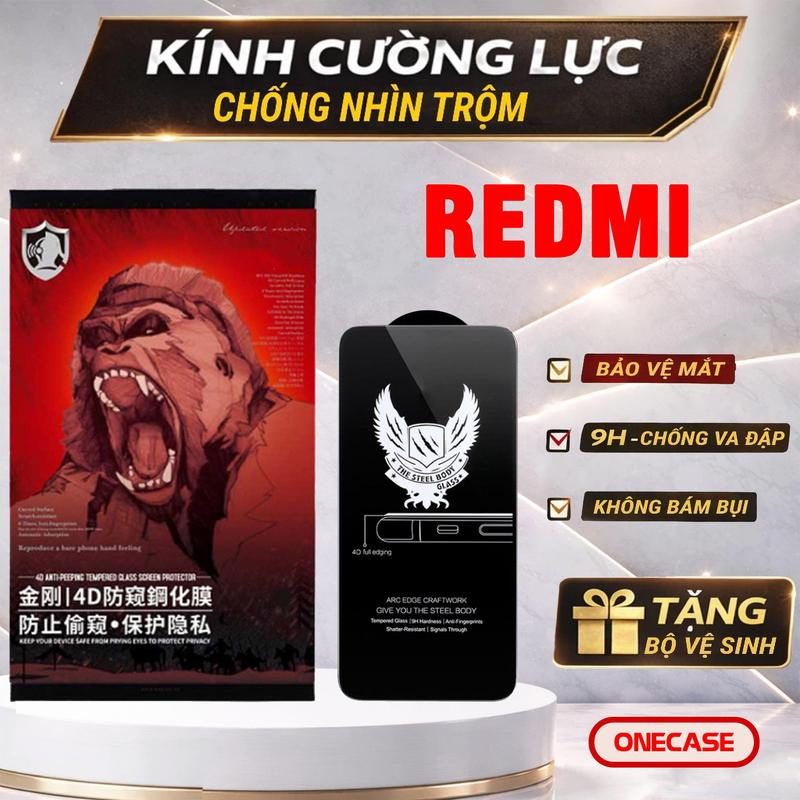 Kính cường lực chống nhìn trộm cho redmi 15 14 13 12 10 9 8 7 15c 14c 14r 13