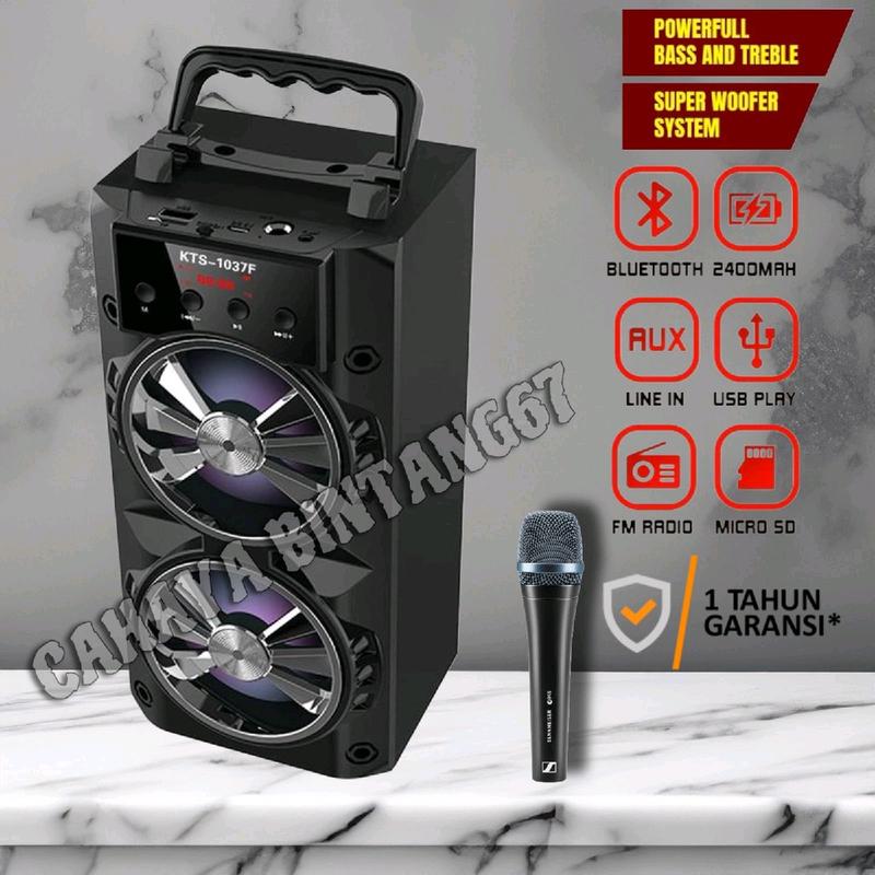 RERBAGUS SPEAKER BLUETOOTH KARAOKE UKURAN JUMBO DAPAT GRATIS MIC SALON AKTIF LOUSPER BESAR 0
