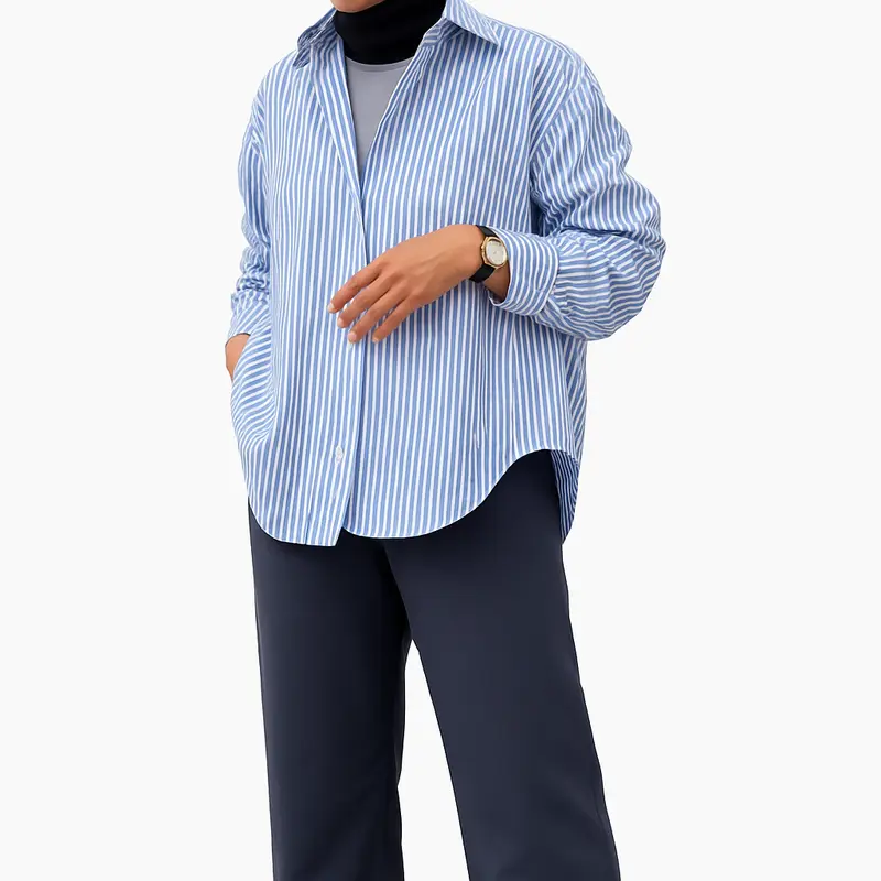Fukutani Kemeja Salur Oversize - P1077 0