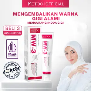 [Favorit CIKI] METOO PASTA GIGI MW3- BPOM-pemutih gigi / Bebas Sensitif odol/ Bebas Karang Gigi / Pasta Gigi Probiotik / Karang Gigi / Gusi Sensitif / Membersihkan Noda Gigi- METOO MW-3 Advanced Whitening Tooth Paste 100 gr