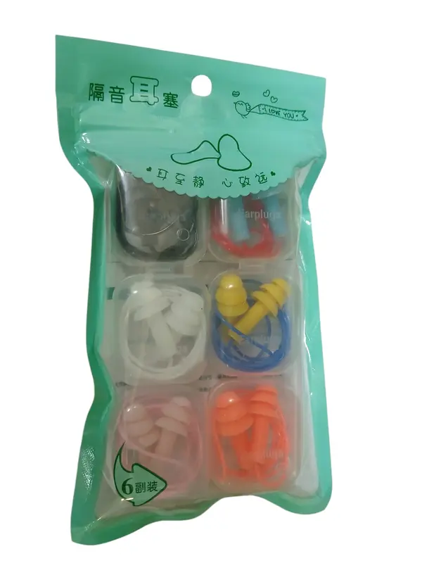 Penutup pelindung penyumbat telinga silicone earplugs, ear plug case tr (satuan/per-pack isi 6) penutup Kuping dari bising 7