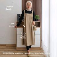 Gambar FEFASTYLE - OVERALL TUNIK WANITA - YUBIN OVERALL TUNIK DRESS Atasan Midi Basic Casual blouse  tunik - Army, M dari FEFA STYLE Kota Tasikmalaya 4 Tokopedia