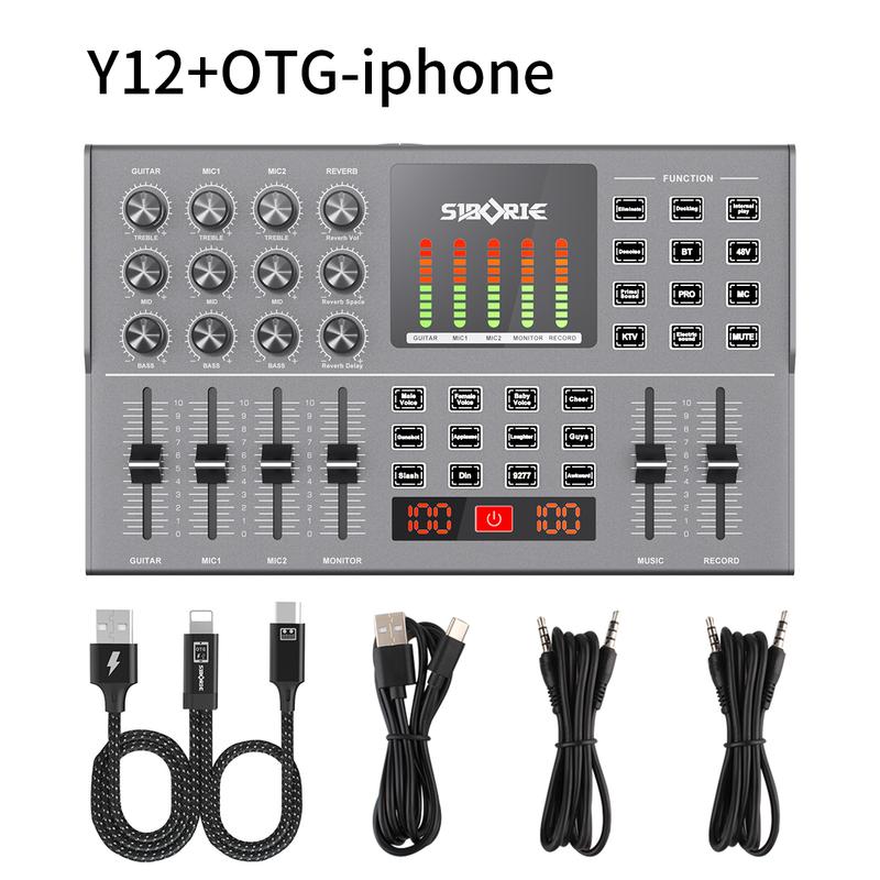 Product Introduction of Siborie OTG Digital live soundcard Y12 dilengkapi dengan kabel OTG 21