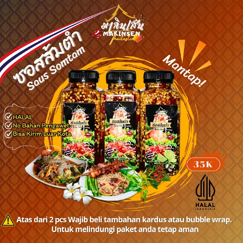 Saus Somtam HALAL salad thailand authentic Botol 1
