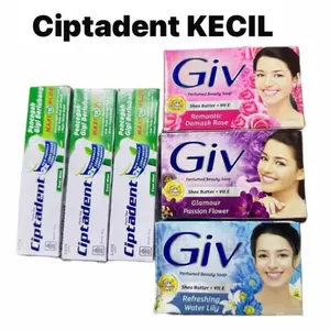 [ PAKET HEMAT MANDI ] 3pcs Ciptadent 30gr  (KECIL) + 3pcs Sabun GIV , Harmony , Dettol Soap Pencerah Perawatan