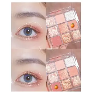 Eyeshadow Palette 9 Warna Matte Glitter Waterproof Korean Makeup Murah Eye Shadow Palet Tahan Lama