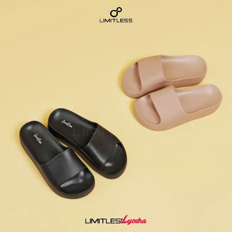 Sandal Wanita Slop Mewah skena  Sendal Cewe LYODRA Korea Fashion Imut Hak Tinggi Kekinian Empuk Shoes Cewek Dewasa Wedges Sendal pesta Ringan sepatu 3