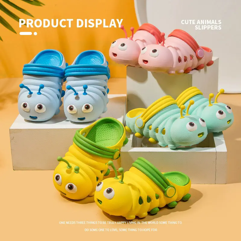 Children's Cave Shoes 2025 Summer New Caterpillar Cute Cartoon Breathable Soft Bottom Baby Sandals Garden shoe
