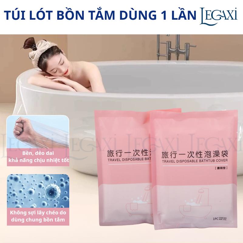  Miếng lót bao bọc bồn tắm dùng 1 lần tiện lợi an toàn chống khuẩn khi đi du lịch khách sạn spa ngâm thảo dược 