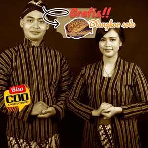 Baju Lurik Baju Adat Pria Wanita Gratis Blangkon Solo Jogja Original Rajut Dewasa Motif