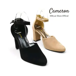 Bryan Cameron High Heels kerja hak tinggi Tahu 8cm 5 cm Jumbo 36-40 41 42 43 Hitam Shoes Black Wedding sepatu perawat hitam cewek wanita elegant Big Size Sandal kebaya buat wisuda pantofel antiselip moca pesta warna beige bridal cewe kekinian stiletto