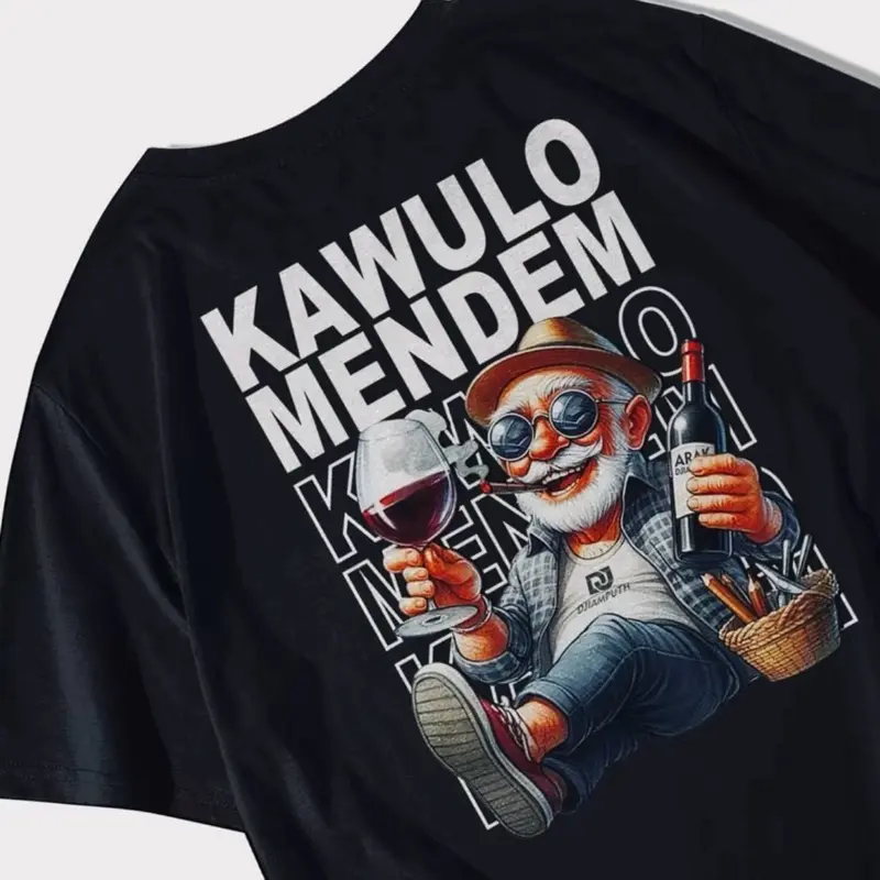 Baju Kaos Kawulo Mendem - Tshirt Premium Distro Free Sticker Cotton Combed 24s 5