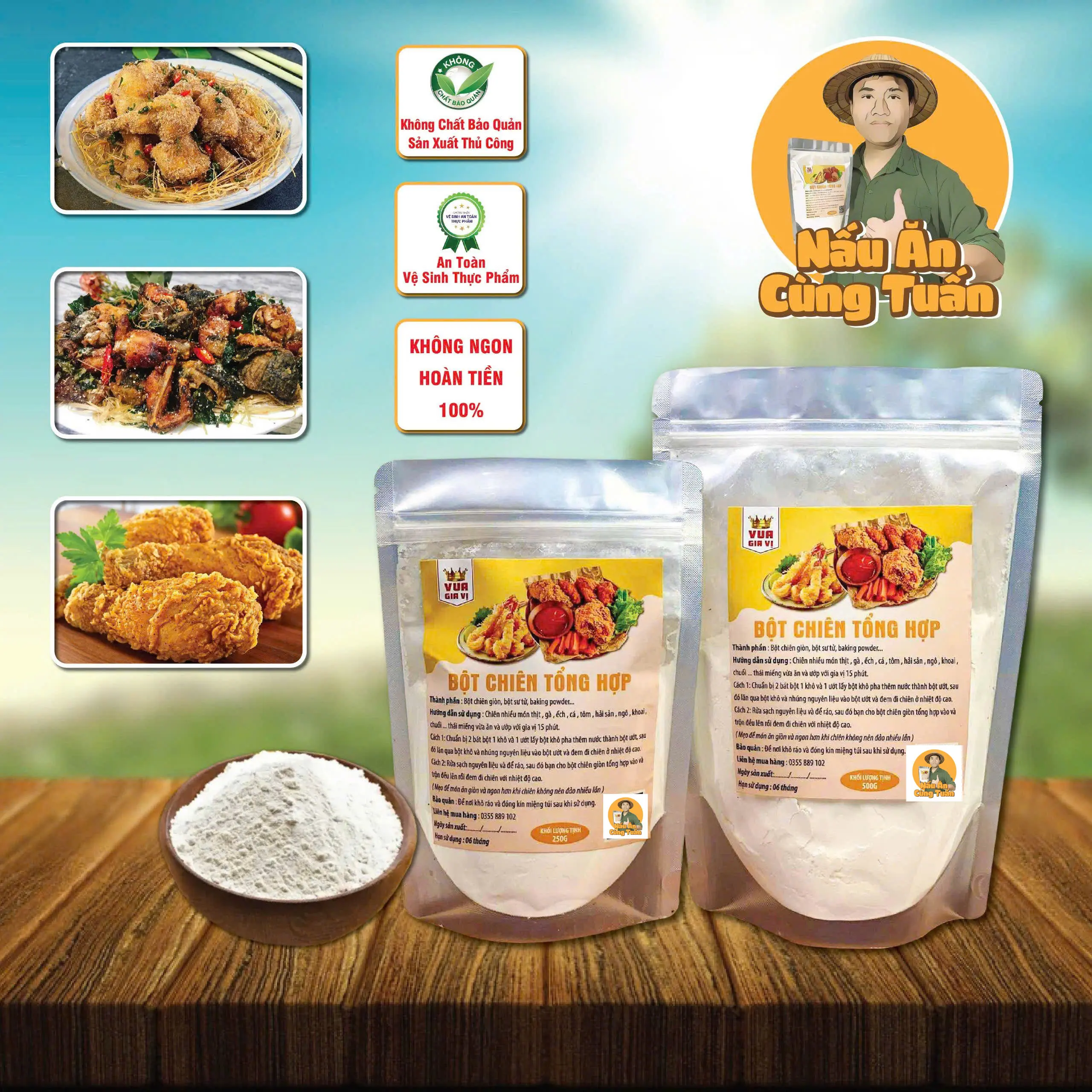 Bột Chiên Tổng Hợp Nấu Ăn Cùng Tuấn - Chiên Nhiều Loại Thực Phẩm