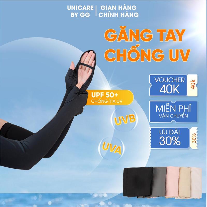 [UNICARE LIVE] Găng tay chống nắng Unicare chống tia UV, UPF 50+ dành cho nam nữ chất thoáng mát có che bàn tay