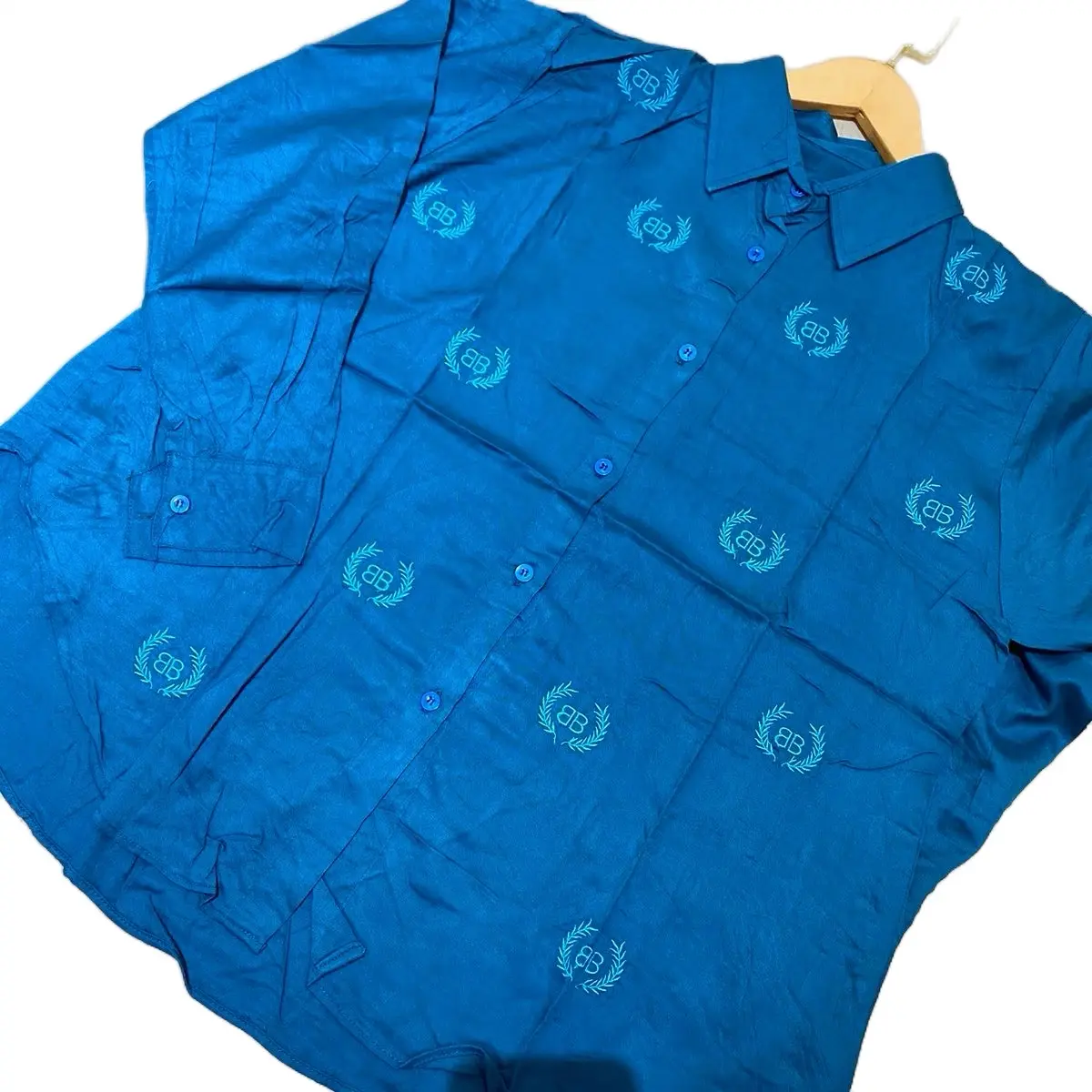 Baju Wanita Katun Rayon Shakila Kancing Panjang - Cewek, Linen, Motif