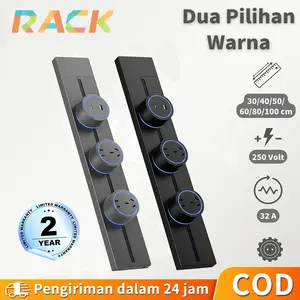 RACK TRACK SOCKET Listrik Elektrik BOARD 30/40/50/60CM adjustable putar Colokan LED indikator Stop Kontak