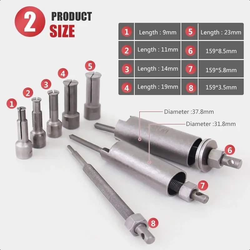 Bearing Puller Set 12 Pcs CVT Treker Lepas Pembuka Bearing Laher Tutup CVT Treker Bearing Dalam Treker Laher 2