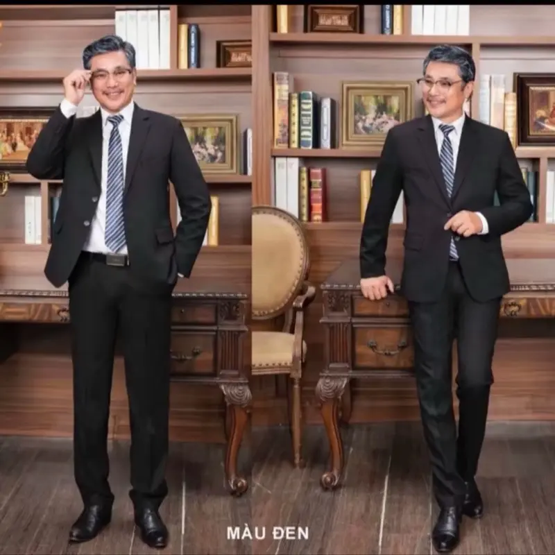 BỘ VEST TRUNG NIÊN CAO CẤP- chất vải tuýt si cao cấp nhập khẩu, sang trọng , lịch lãm đa dạng màu sắc tặng kèm ngay 1 cà vạt lụa cao cấp sz từ 45-100kg