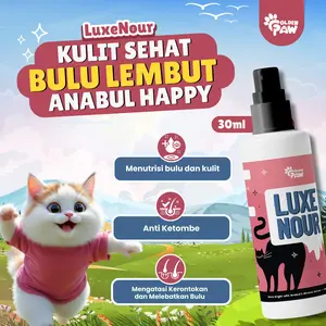 LuxeNour Serum Bulu Kucing 100ml by Golden Paw Vitamin Bulu Kucing Spray Pelebat Bulu Penumbuh Bulu Anti Rontok Kucing Grooming Pencegah Bulu Rontok Kucing Persia Peaknose Anggora  Anti Rontok Bulu Kucing